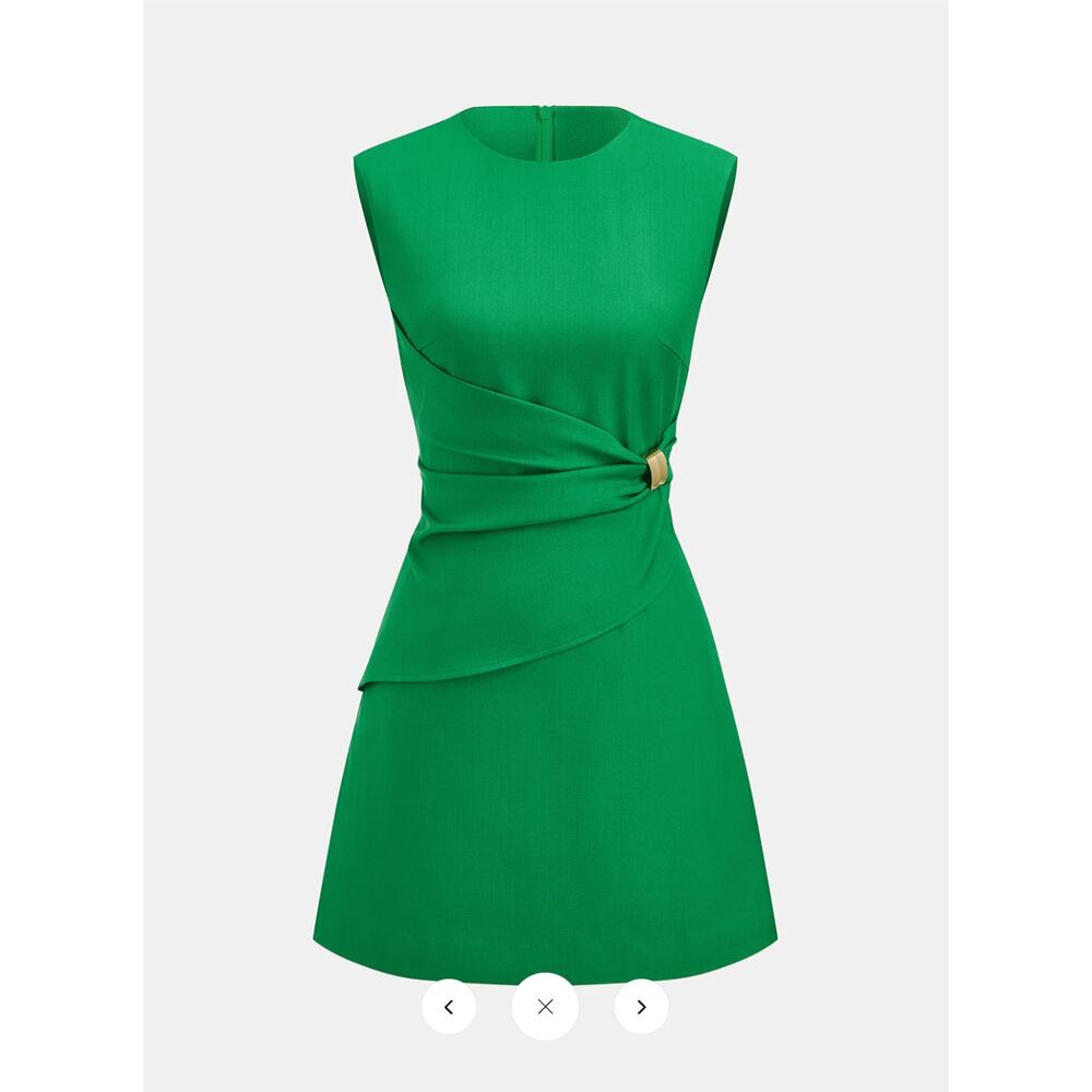 NWT Commense Sleeveless Buckle Waist Mini Dress Sz M